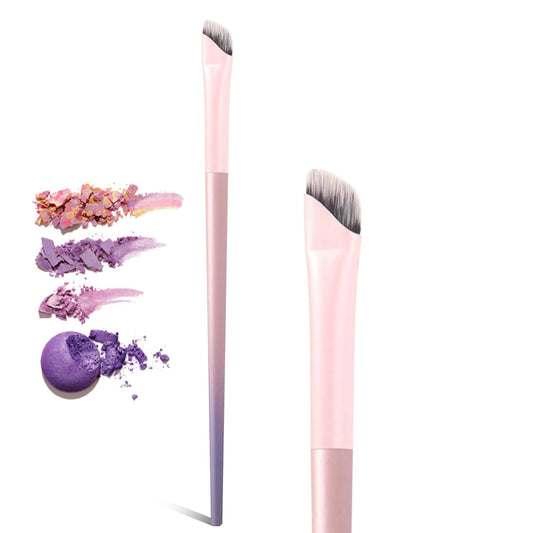 Eyeliner Brush, URSOBTF Sickle Angled Eyeliner Brush 2PCS Gel Eye Liner Makeup Brush for Eye Makeup Eyeliner Eyebrow Concealer Brushes Ultra Thin with Curved Bristle - Purple