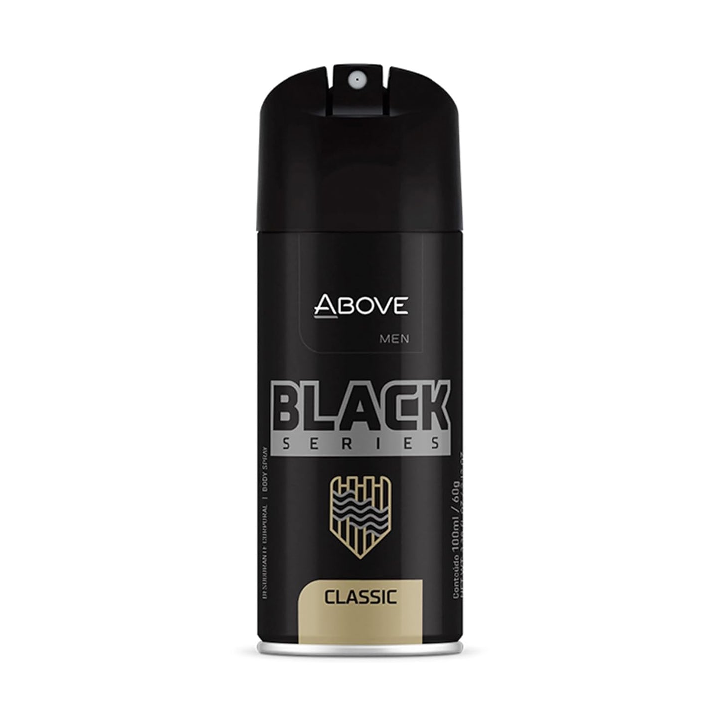 ABOVE Black Series Body Spray, Classic, 2.12 oz - Deodorant Spray - Woody Fragrance - Masks Perspiration Odors - Long-Lasting Dry Spray - Cruelty-Free