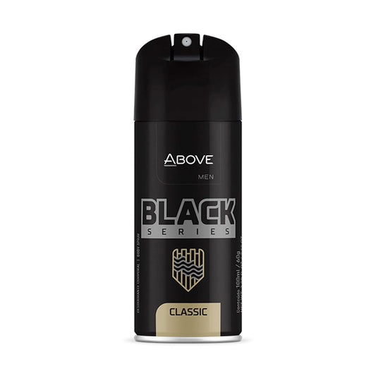 ABOVE Black Series Body Spray, Classic, 2.12 oz - Deodorant Spray - Woody Fragrance - Masks Perspiration Odors - Long-Lasting Dry Spray - Cruelty-Free
