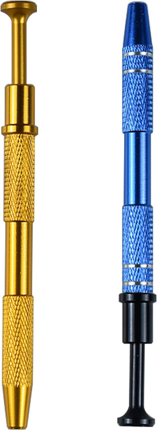 Piercing Ball Grabber Tool, 2pcs Stainless Steel Pick Up Tweezers for Piercing Changing, Making Jewelry, Grabbing IC Chip Screws Bolts and Other Small Items, 4 Prong Pickle Picker for Jar