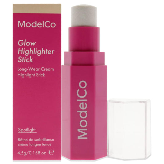 ModelCo Glow Highlighter Stick - Hydrating, Creamy Texture - Buildable And Long-Wearing Formula - Creates A Natural, Radiant Finish - Melts Into The Skin For Instant Radiance - Spotlight - 0.158 Oz