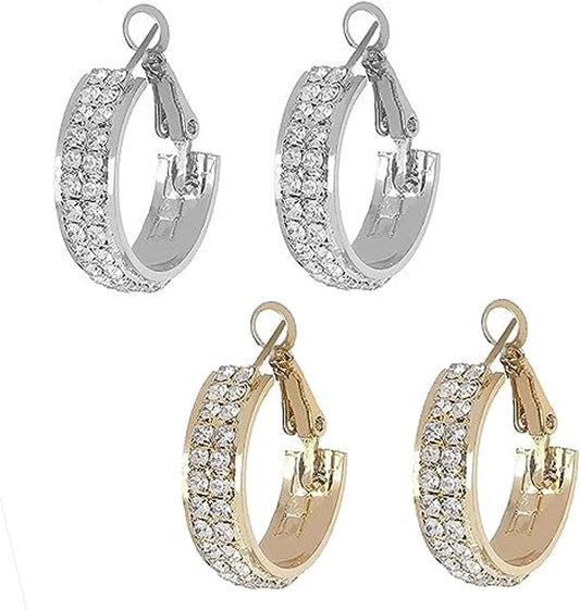 2 Pairs Lymphatic Activity Hoop Earrings,Lymphatic Drainage Hoop Earrings,Lymphvity Therapy Earrings, Acupuncture Earrings,Earrings for Women