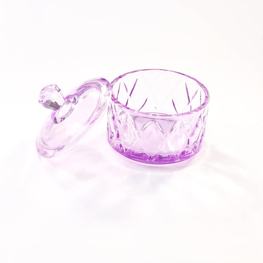 Nail Dappen Dish with Lid, 60ml Large Nail Monomer Dish, Glass Nail Cup for Holding Acrylic Liquid Acrylic Nail Powder Nail Decor Monomer Acrylic Nail Liquid (Purple)
