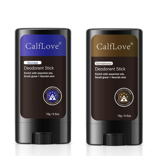 Solid Stick Deodorant Men, Aluminum Free Deodorant Stick for Men Always Release the Charm, Essential Oils, Nourish Skin, Skin Safe, for 12-Hour Protection Clean Comfort, 0.5 Ounce, 2 Pack