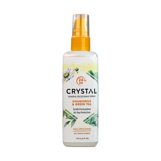 Crystal Essence Mineral Deodorant Spray, Chamomile & Green Tea 4 oz