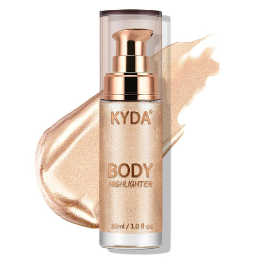 KYDA Body Luminizer, Waterproof Moisturizing and Glow Illuminator For Face & Body, Radiance All In One Makeup, Body Highlighter 1fl.oz.-101 Rose Gold