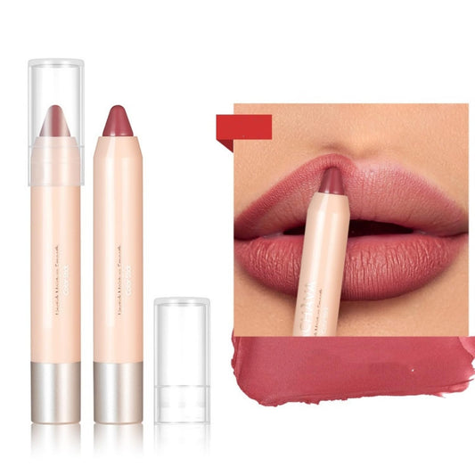 Melemando 8 Colors High Pigmented Smooth Matte Lip Liner Pencil, Waterproof Velvet Lipstick Pen, Professional Lip Liner for Girls and Women (01)