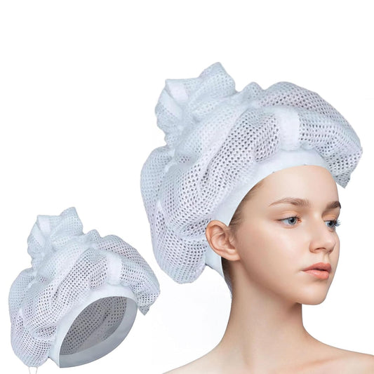 Net Plopping Cap For Drying Curly Hair, Net Plopping Bonnet With Drawstring, Net Plopping Satin Diffuser Cap, Net Plopping For Volume, Hood Hair Dryer For Home