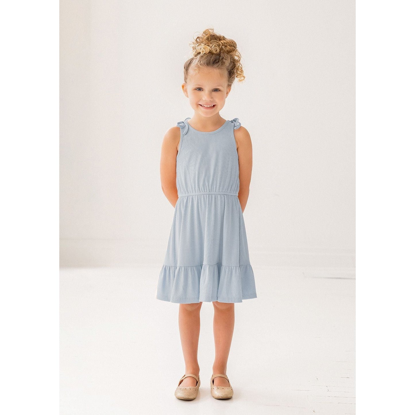 Burst of Blooms Dress, Blue