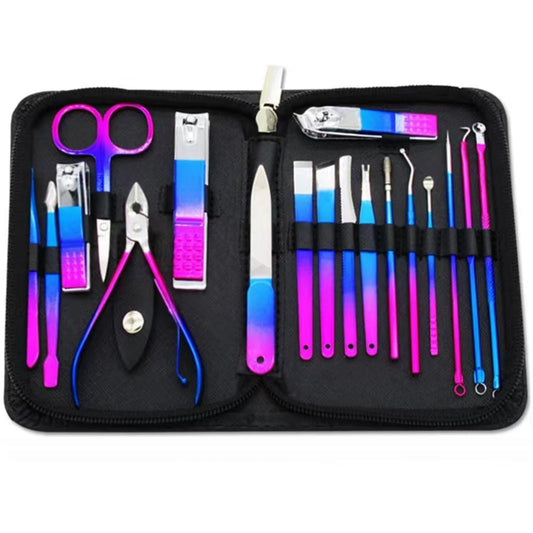 Nail Clipper Set, Tuefuzy 18 in 1 Stainless Steel Nail Manicure Set, Nail Care Kit, Manicure Kit, Womens Mens Grooming Kit, Professional Manicure Kit