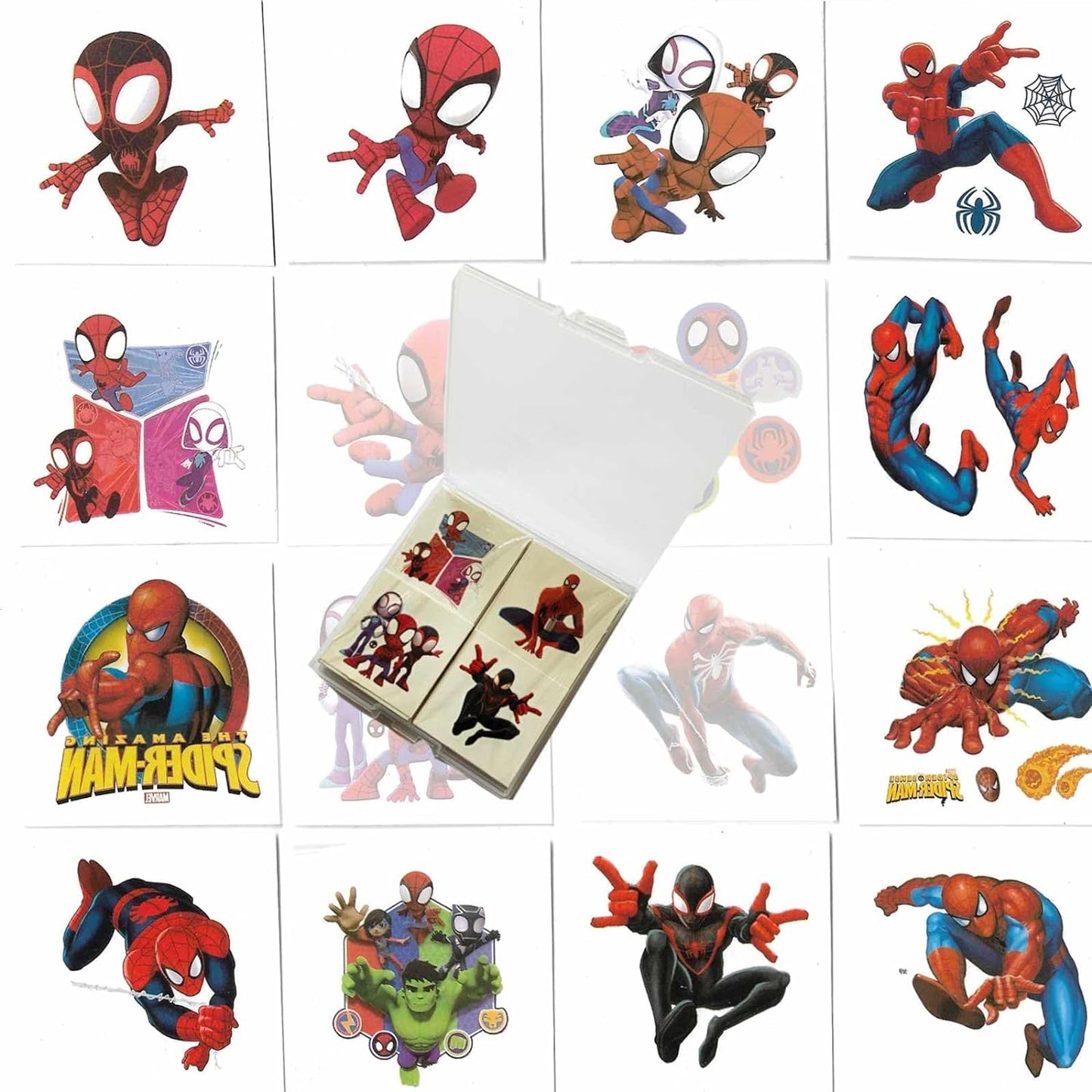 80Pcs Spidey Temporary Tattoos for Kids Spidey and His Amazing Birthday Party Supplies Decorations Favors Fake Tattoo NIY Stickers Arts For Gift Birthday Party 40 Designed Characters(2 of each)