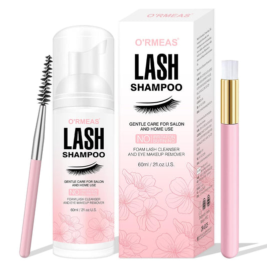 Lash Shampoo for Eyelash Extension Removal, 50ml - Gentle, Natural Formula, Nourishing, Foaming Cleansing, Paraben & Sulfate Free