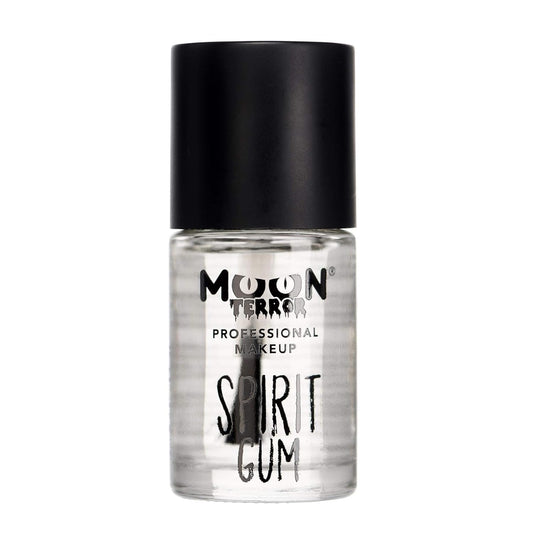 Moon Terror - Pro FX Spirit Gum - 0.47fl oz - SFX Make up for Halloween, Glue Adhesive Fix, Body Glue for Prosthetics Glitter Jewels Hair Wigs Special Effects Make up
