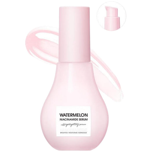 Mysense Watermelon Niacinamide Moisturize Serum,Hydrating & Brighten with Hyaluronic Acid, Glycerin and Vitamin E Facial Serum and Priming Liquid Highlighter, Face Makeup Primer (60ml)