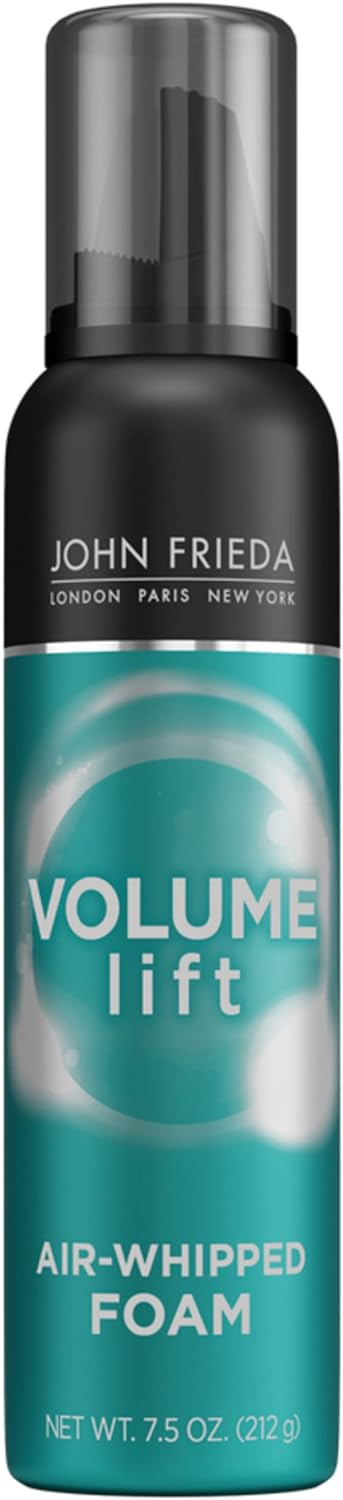 John Frieda Volume Lift Air Whipped Foam for Lightweight Fullness, Fine Hair Nourishing Mousse for Natural Volume, 7.5 Ounces, Formulated with Air-Silk Technology