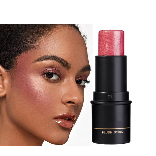 Rouge Blush Stick, Cream Blush Stick for Cheeks & Lips, Blendable Long-Lasting Multi-Use Contour Stick & Highlighter Makeup