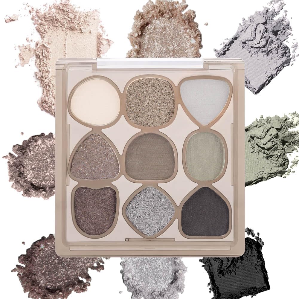 AMY'S DIARY Eyeshadow Palette Colors nude Matte Glitter EyeShadow Long Lasting Colorful Eye Shadow Plattet 9 colors for woman (clay)