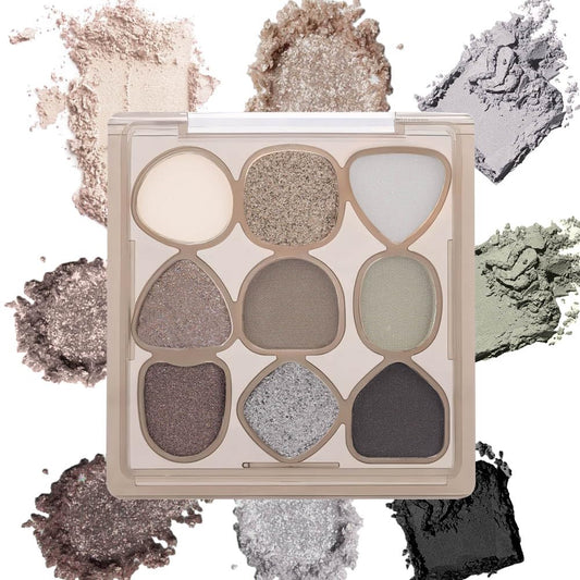 AMY'S DIARY Eyeshadow Palette Colors nude Matte Glitter EyeShadow Long Lasting Colorful Eye Shadow Plattet 9 colors for woman (clay)