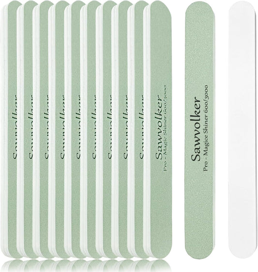 12pcs Nail Buffer Block Shiny Kit,Nail Shiner Buffer Polishing Blocks for Natural Acrylic Nails Polisher Fingernail Buffer Buffing Nail Shine File Natural Nail Care Tool 600 3000 Grit