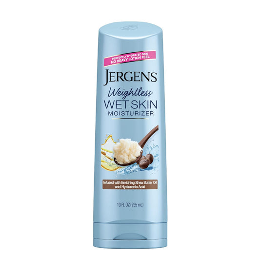 Jergens Wet Skin Body Moisturizer with Shea Butter Oil, Pure Shea Butter In Shower Lotion, Moisturizer for Dry Skin, Fast-Absorbing, Non-Sticky, 10 oz, Dermatologist Tested