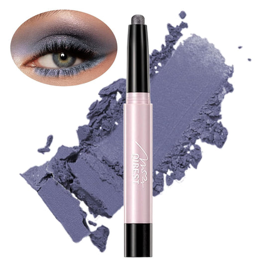 iGuzvaw Matte Eyeshadow Stick,Cream to Powder Waterproof Eye Shadow Eyeliner Pencil Crayon,Long Lasting buildable Neutral Eye Makeup (Shimmer,11# Frosty Blue)