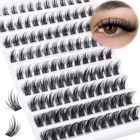 Lash Clusters DIY Eyelash Extensions 120pcs Cluster Lashes Wispy False Eyelashes 8-16MM Individual Lashes Extensions Mega Fluffy Eyelash Clusters by Ruairie