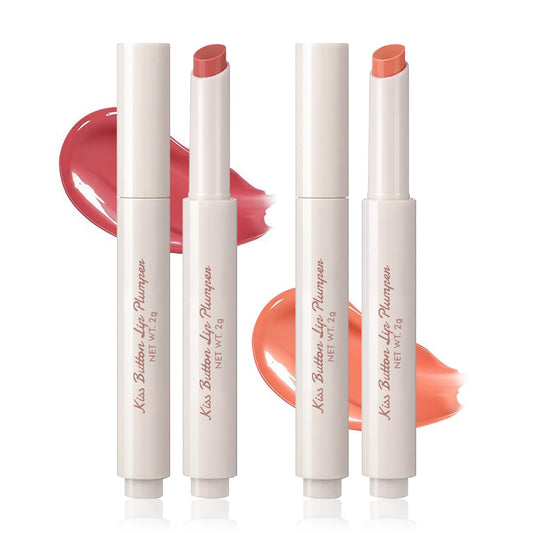 Aaiffey 2 Colors Lip Plumper Gloss Moisturizing Lip Tint Stain Hydrating Lips Solid Serum Glossy Plumping Lip Gloss Long Lasting,Waterproof,Non Sticky (Set C)