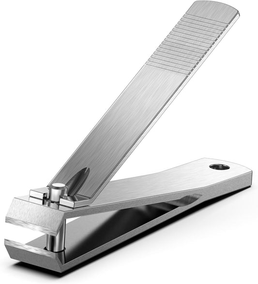 Heavy Duty Straight Blade Nail Clippers for Thick Toenails, Professional Stainless Steel Fingernail Toenail Clippers Trimmers - Thick Wide Jaw Toe Nail Clippings for Seniors, Men & Women