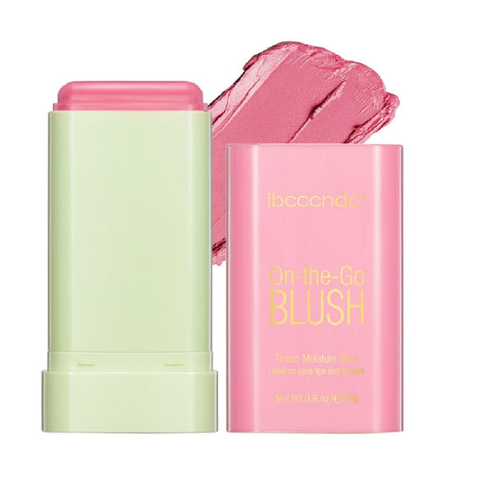 Multi-Use Makeup Blush Stick,Cream Blush Stick,Solid Moisturizer Stick,Waterproof Natural Nude Makeup,Tinted Solid Moisturizer Stick for Eyes Lips Cheek (1#Shy Pink)