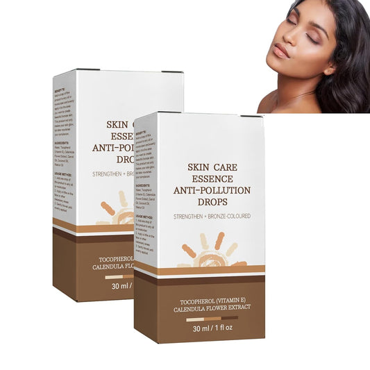 VisTapex Anti-Pollution Sunshine Drops, Bronzing Drop Dupes, Fake Tan Peptide Serums, Liquid Bronzer Cream Bronzer Drops for Aging Skin(2 * 30ML)