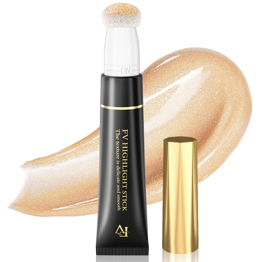 FV Liquid Highlighter Makeup, Lightweight & Shimmer Finish Highlighter Beauty Wand with Buildable Formula, Multiuse Face Highlighter Stick for Glowing Skin, Vegan & Cruelty-free, 02 Moonlight