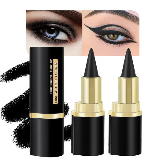 Lucoss Black Gel Eyeliner Pencil, Eyeliner Pencil Waterproof Smudge Proof Eyeliner Pen Black Face Paint Stick Eye Black Sticks Halloween Makeup Smooth Black Eye liner Pencil for Women