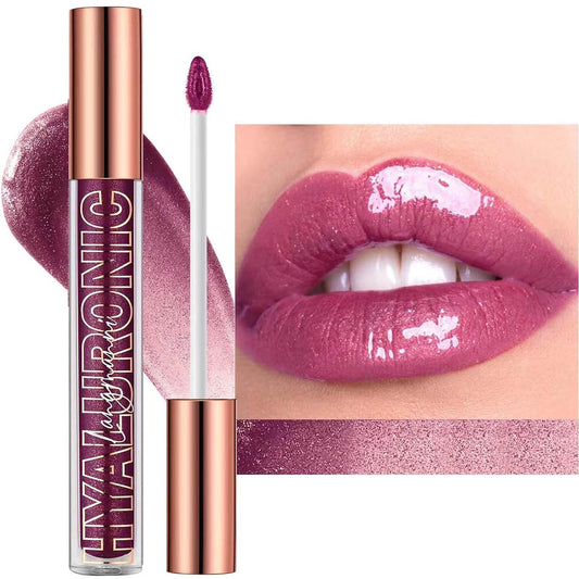TWLBXMG Purple Lip Gloss Lip Plumper Gloss Tinted Glitter Lipgloss Lip Oil Teens Moisturizing High Shine And Vegan Plumping Lip Gloss For Women Long-Lasting Dry Lip Care (07)