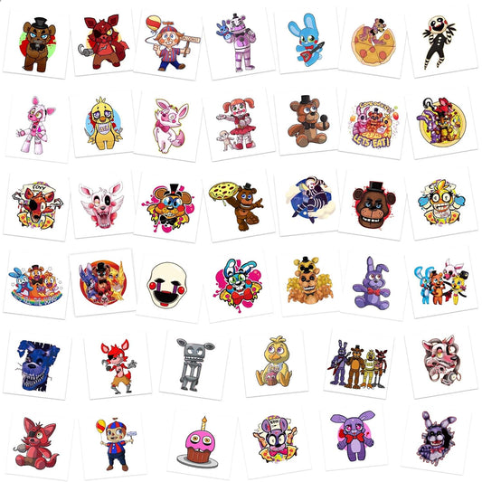 40 Pcs Five Nights Freddy's Party Favor - Horror Game Tattoo Stickers Cartoon Tattoo Stickers Temporary Tattoo Kids Party Supplies Gift Removable Tattoo Stickers
