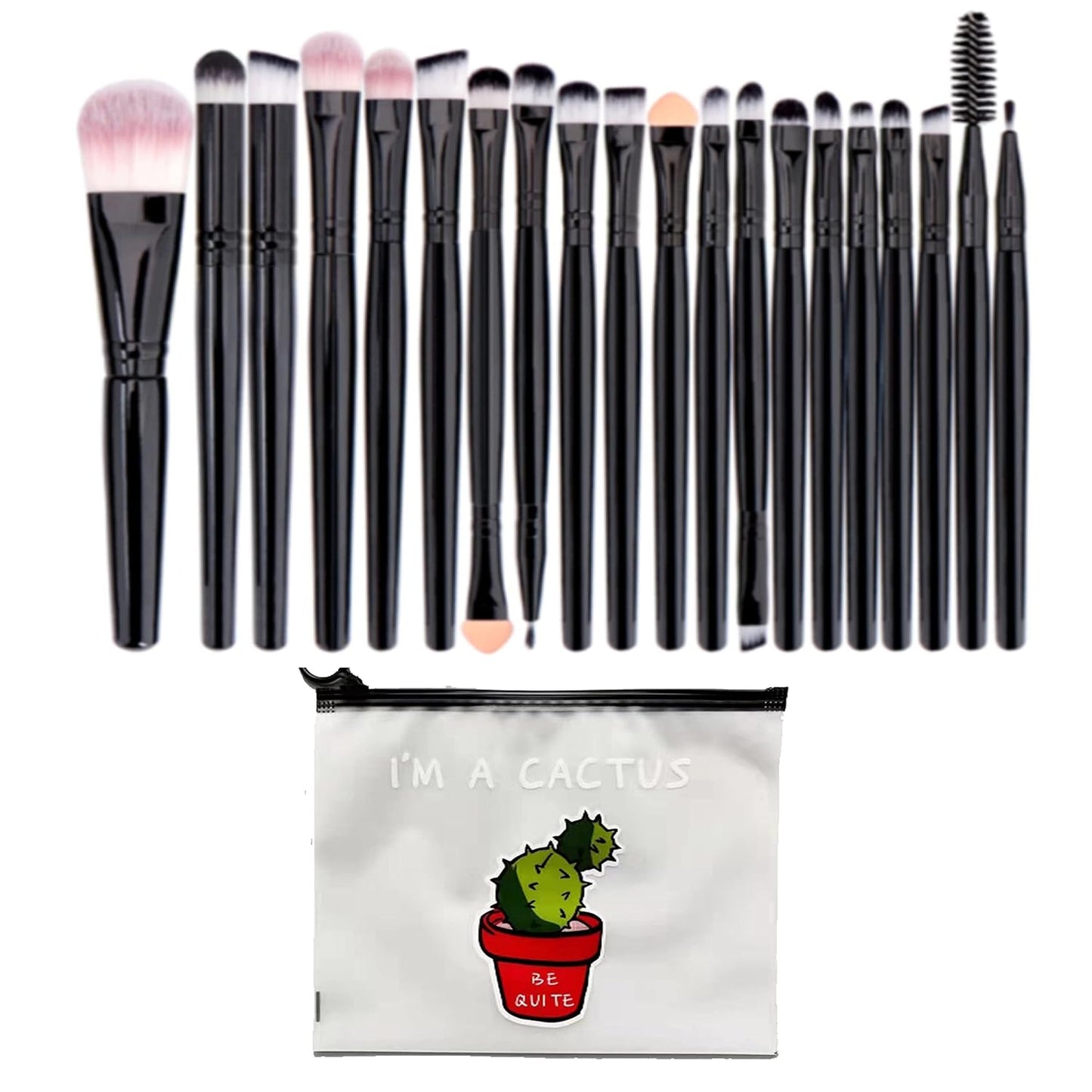 20pcs Professional Eye Makeup Brushes Premium Synthetic by MALEFECIA, Set Includes Eyeshadow Brush, Concealer brush, Eye Shadow Blending Brush, Eyeliner Brush,Distinctive Travel Makeup bag