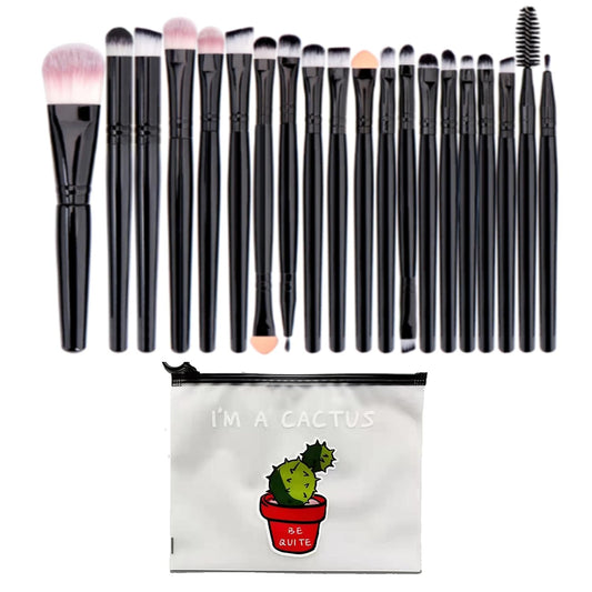 20pcs Professional Eye Makeup Brushes Premium Synthetic by MALEFECIA, Set Includes Eyeshadow Brush, Concealer brush, Eye Shadow Blending Brush, Eyeliner Brush,Distinctive Travel Makeup bag