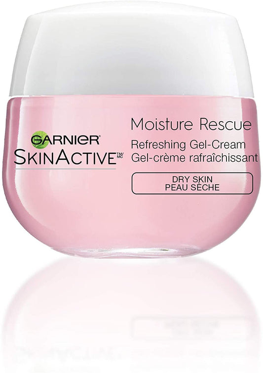 Garnier SkinActive Moisture Rescue Refreshing Gel-Cream for Dry Skin, Oil-Free, 1.7 Oz (50g), 1 Count (Packaging May Vary)
