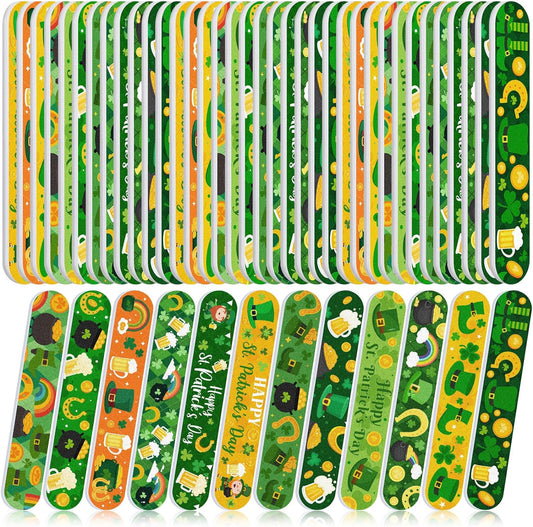 48 Pcs St. Patrick's Day Gift St. Patrick's Day Nail File Shamrocks Emery Boards Irish Manicure Tools for St. Patrick's Day Party Supplies, 12 Styles