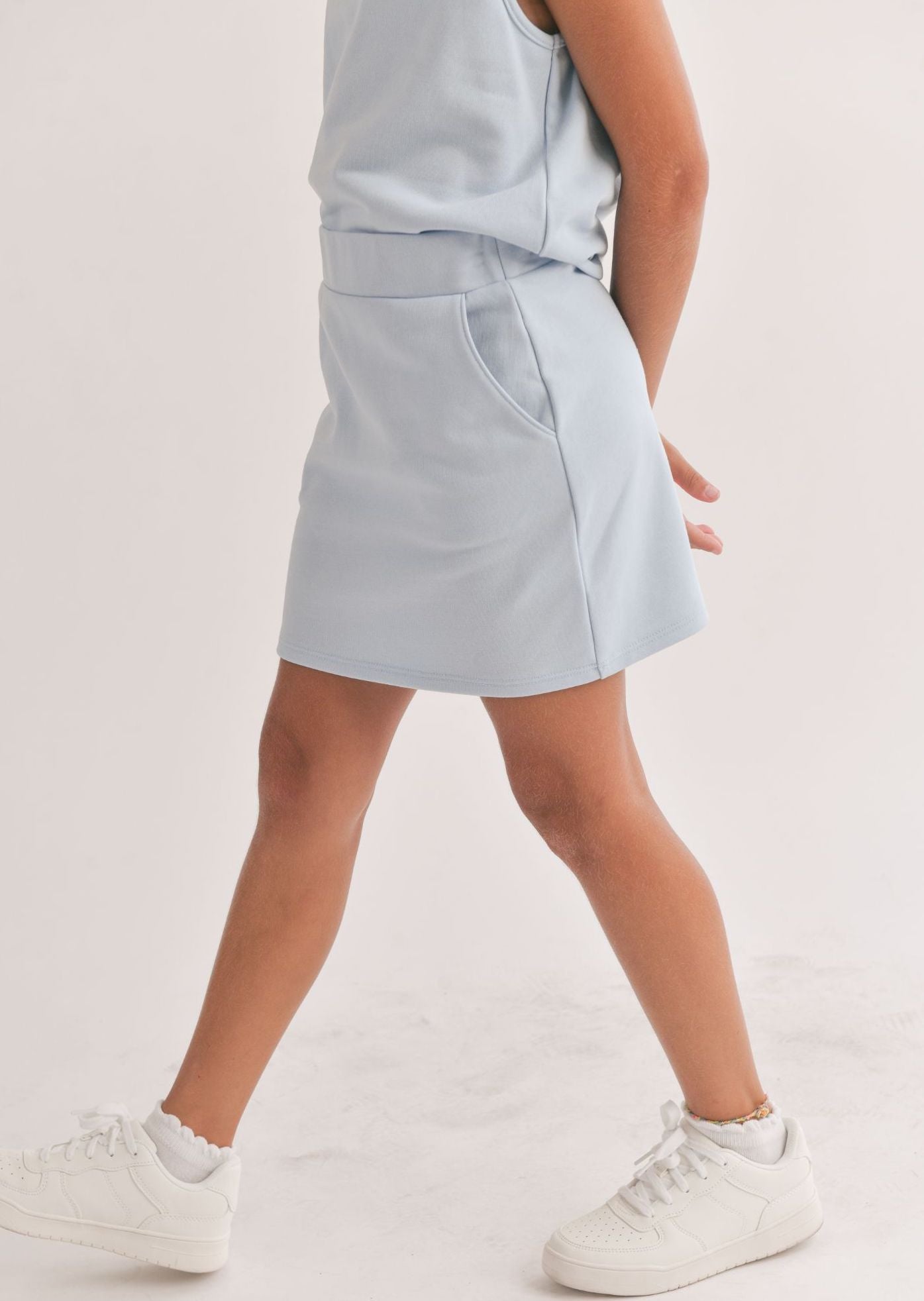 Tween Break A Sweat Mini Skirt, Sky