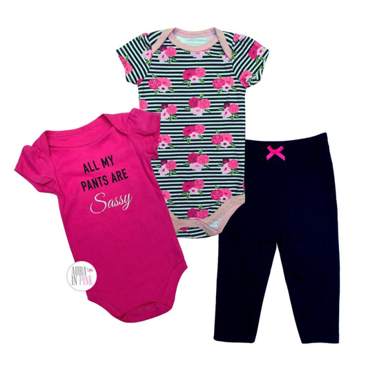 Little Treasure All Of My Pants Are Sassy 3-Pc Outfit Set