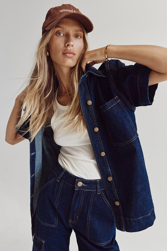 PIPER INDIGO DENIM JACKET Clothing DISSH Boutiques 16 INDIGO