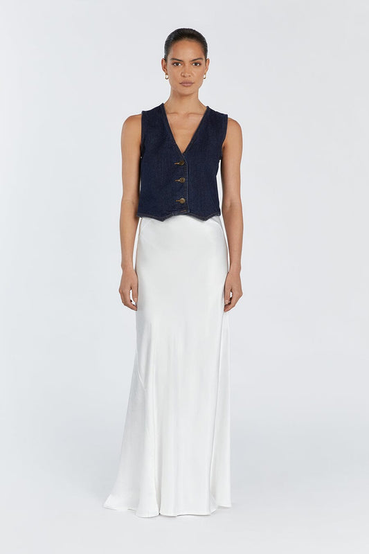 LENNON INDIGO DENIM VEST Clothing DISSH Boutiques 6 INDIGO