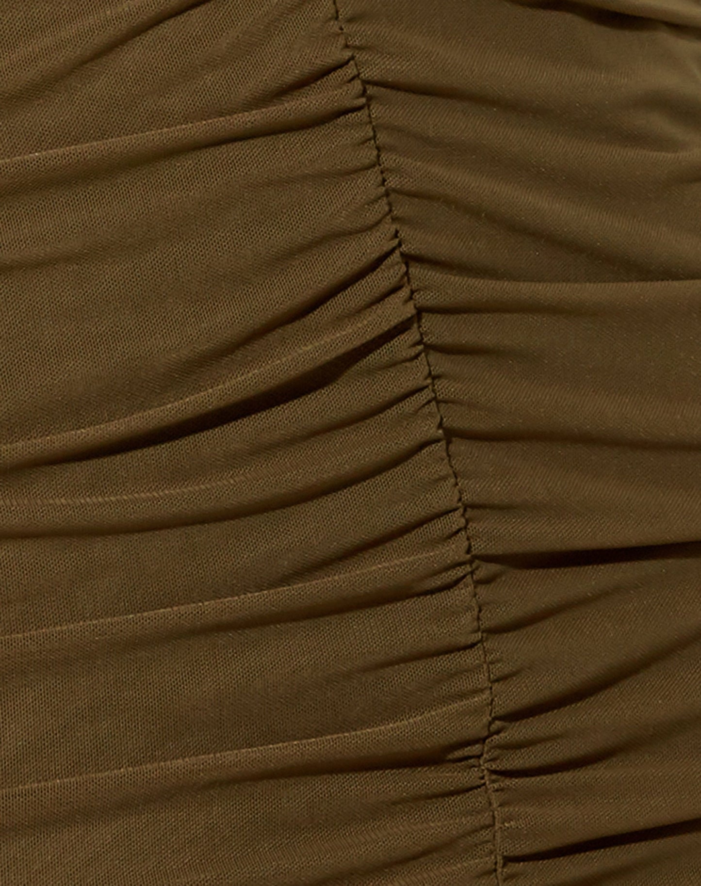 Denila Bodycon Dress in Mesh Khaki Green