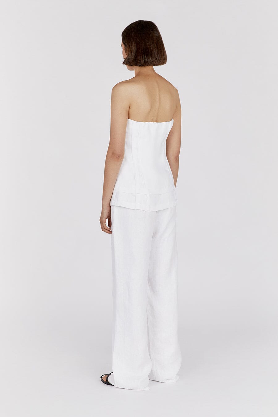 DULCE WHITE LINEN TUNIC TOP