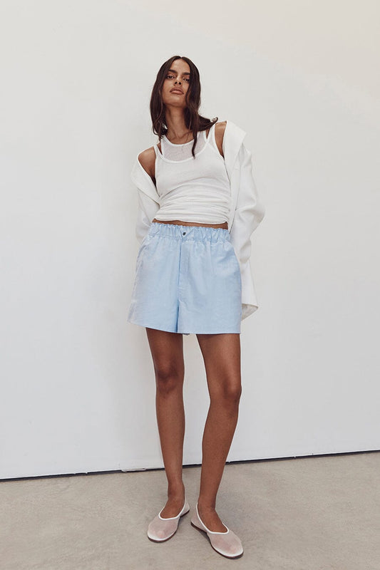 RHEA BLUE COTTON SHORT Clothing DISSH Boutiques 8 BLUE