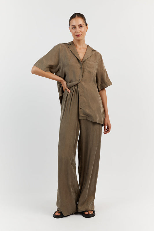 KINGSTON MOSS CUPRO WIDE LEG PANT Clothing DISSH Boutiques