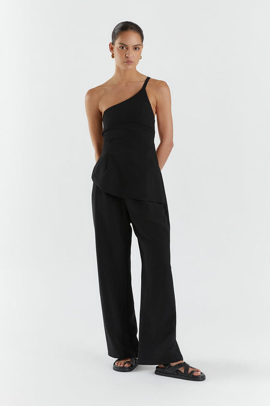ROWAN BLACK ASYM TOP Clothing DISSH Boutiques 12 BLACK