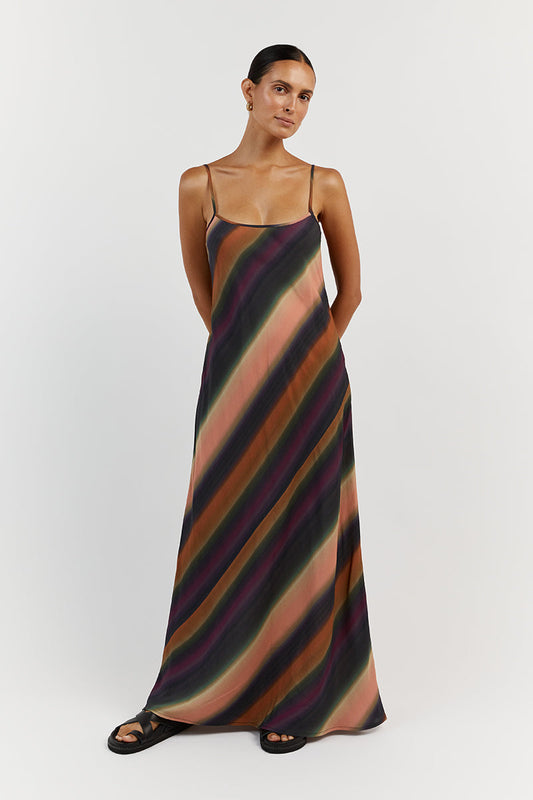 LULU OMBRE SCOOP SLIP MIDI DRESS Clothing DISSH Boutiques 16 DARK PURPLE