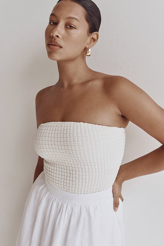 ALEX CREAM BANDEAU TOP Clothing DISSH Boutiques XXL CREAM
