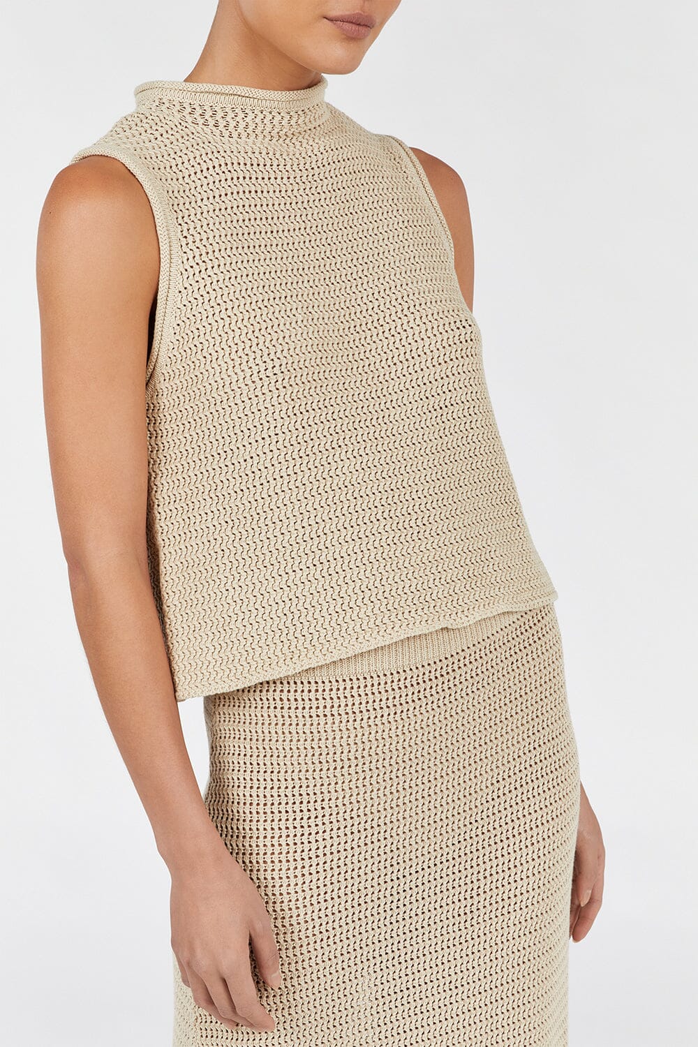 ZADIE NATURAL CROCHET SKIRT